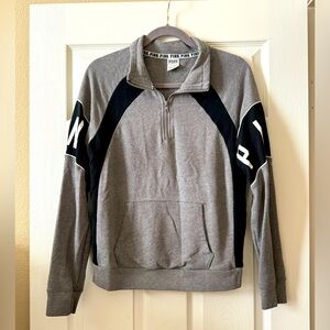 Victoria Secret Pink Sweatshirt in Gray, Black & White